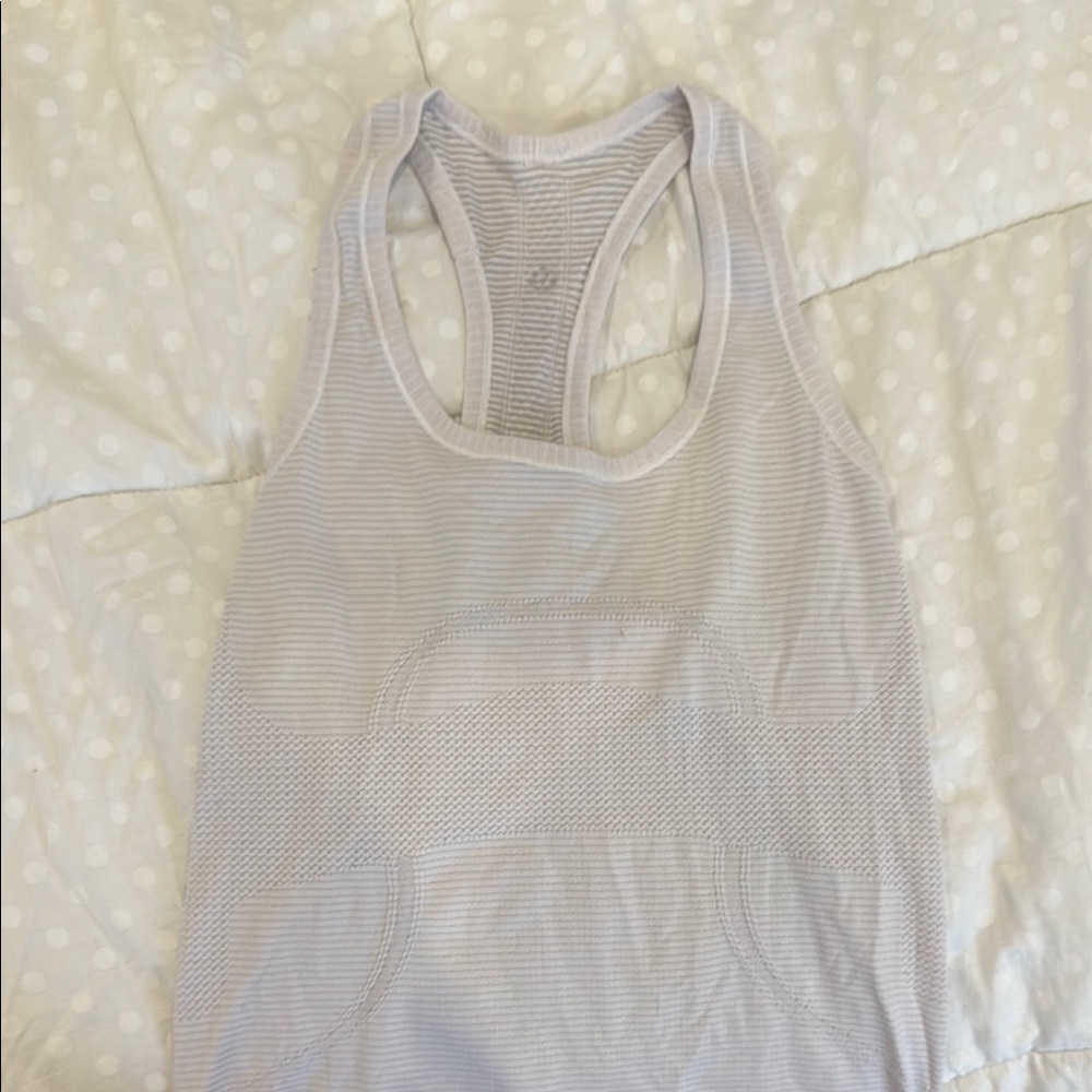Lululemon Athletica Gray Fitted Backless Tank Top